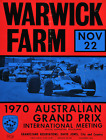 NEW 1970 Formula One Car Racing Australian Grand Prix Poster Canvas Warwick Farm
