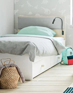 Bett Einzelbett Kinderbett 90x200cm weiß Buche inkl. Rollrost 80710929 - Bild 1 von 4