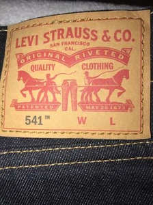 Levi 541 Athletic Fit Altered To 48x28- Tumbled Rigid Dark Wash - Picture 1 of 12
