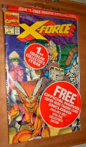 SEALED X-Force #1 (1991, Marvel) Comic Store UPC With Deadpool Rookie Card! - Picture 1 of 2