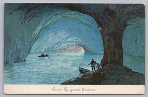 Capri La grotta Azzurra Blue Gotte, Italy Postcard TS-23A - Picture 1 of 2