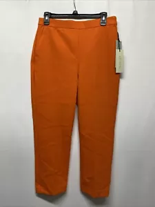 Rachel Zoe Women’s 6 Orange Hi-Rise Slim Leg Elastic Waist Pants - Picture 1 of 13