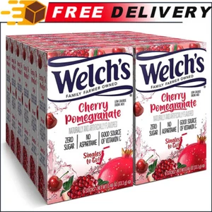 Welch's Singles To Go Water Drink Mix Powder Sticks, Cherry Promegranate, 12pack - Picture 1 of 8