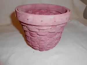 Planter  Flower Basket  Round Small Pink  5 x 6" - Picture 1 of 3
