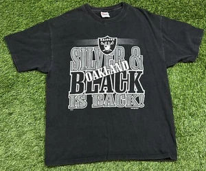 Vintage 90's Oakland Raiders NFL Silver & Black Is Back Herren XL schwarz - Bild 1 von 9