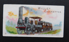 1901 Wills Cigarette Card Locomotive Engines & Rolling Stock #4 1st Loco in USA