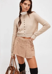 Free People Größe 12 Serena Micro Damen-Skort kariert Flanell - Bild 1 von 11