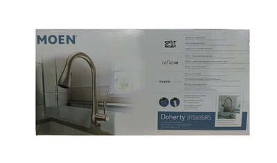 Grifo de cocina rociador extraíble de una sola manija MOEN Doherty en acero inoxidable Foto 1 de 2