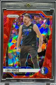 Luka Doncic RARE RED CRACKED ICE REFRACTOR INVESTMENT CARD SSP LAKERS MINT - Picture 1 of 2