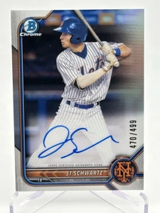2022 Bowman Chrome JT Schwartz 1st Refractor Auto /499 #CPA-JS New York Mets - Bild 1 von 3