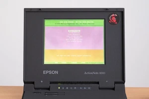 VINTAGE Epson ActionNote 500C 486 Laptop Color - Afbeelding 1 van 8