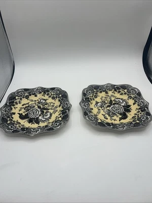 Spode Plate 9.5” The Spode Archive Collection British Flowers-poppy Set Of 2 - Image 1 of 4