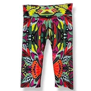 Betsey Johnson Leggings Cortos Bicicleta Pantalones Cortos Colorido Patrón Mediano Mujeres Atlético - Imagen 1 de 12