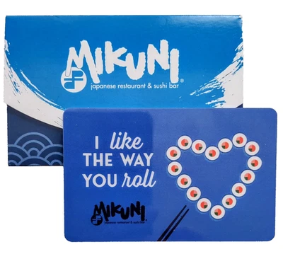 Mikuni Sushi $50.00 Gift Card in Gift Envelope Free Shipping New Last One! - Image 1 of 4