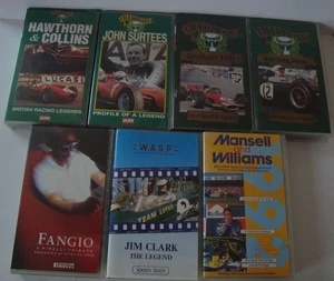 F1 Grand Prix Drivers VHS Video Cassette Bundle - Fangio, Moss, Hill,  etc. - Bild 1 von 2