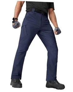 Men's Cargo Work Pants Construction Tactical Water Resistant Lightweight - Picture 1 of 8