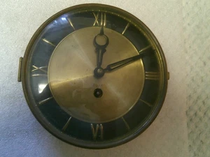 8 Day, 6 1/4", Mantle clock mechanism. Germany. Domed glass, untested/ parts? - Picture 1 of 8