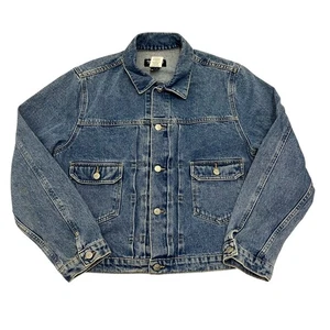 Polo Jeans Ralph Lauren Denim Jacket Men Size M Blue Cotton Made In Mexico - Picture 1 of 11