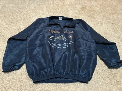 Chaqueta cortavientos estilo surf de colección azul Myrtle Beach 1995 1/4 cremallera EE. UU. talla única Foto 1 de 4