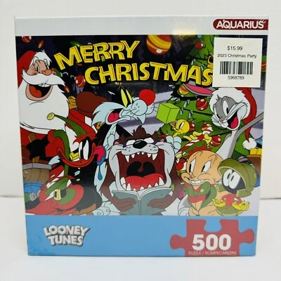 Looney Tunes "Merry Christmas" 500 Piece Jigsaw Puzzle, 14"x19" BRAND NEW  - Image 1 of 3