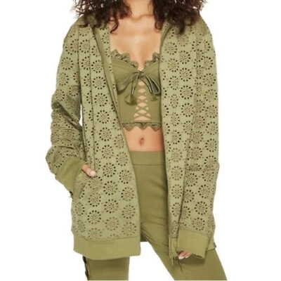 [NUEVO CON ETIQUETAS] Puma | Chaqueta de gran tamaño Fenty by Rihanna borde bordado con cremallera talla XS Foto 1 de 4