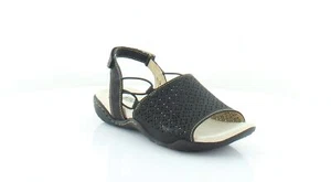 JBU by Jambu Women's Pixie Flat Slingback Sandal, BLACK/TAN, 6 - Picture 1 of 8