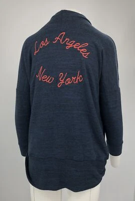 Cárdigan abierto Sundry 'Los Angeles New York' azul/negro jaspeado talla 0 nuevo con etiquetas Foto 1 de 4