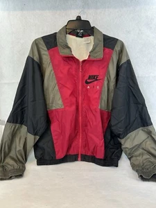 Vintage Nike Air rot/burgund/hellbraun/schwarz Windbreaker Jacke-Größe Small EUC - Bild 1 von 13