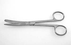 OPERATING DISSECTING DRESSING SCISSORS SHARP BLUNT 6.5" CURVED STAINLESS STEEL - Picture 1 of 3