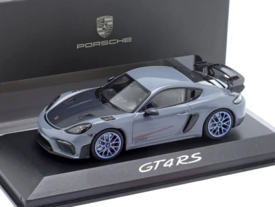 1/43 Porsche 714 Cayman GT4 RS 982 Artic Grey Model Car by Spark WAP0200010NGT4 - Image 1 of 4