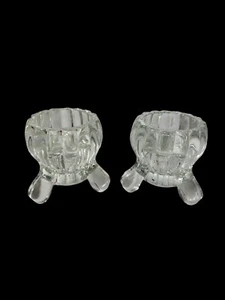 Vintage Jeannette Glas Kegel oder Teelicht Kerzenhalter - Bild 1 von 8