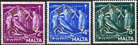 Malta 1964 Nativity Scene MNH (SC# 309-311) Cover