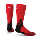 STANCE SOLID CREW NBA On-Court Basketball Socks Red & Black Men's Small 3 -5.5