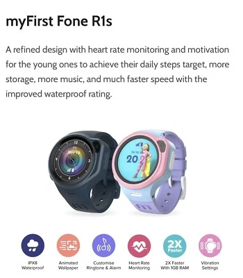 myFirst Fone R1s 4g LTE Music Smartwatch Phone With GPS and Heart Rate Monitor - Image 1 of 4