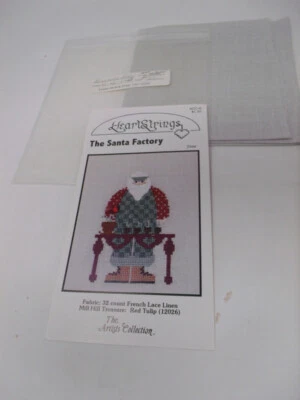 Heart Strings The Santa Factory Pattern JUNE and 32 Count Linen Fabric To Stitch - Image 1 of 3