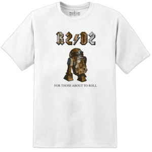 Mens Star Wars R2-D2 Rock N Roll Music T Shirt Han Solo Jedi Sith Movie Retro - Picture 1 of 3