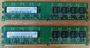 2GB Kit Hynix HYMP512U64CP8-Y5 AB-T PC2-5300U RAM 2Rx8 DDR2 Non - ECC Computer - Picture 1 of 2