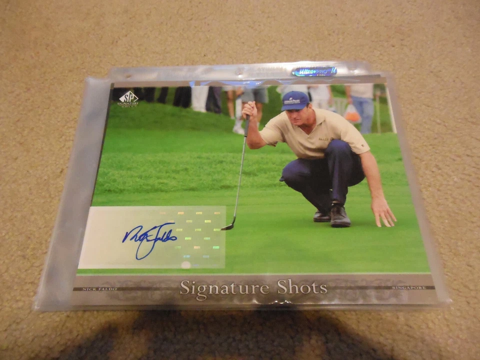 Lote de (12) fotos autógrafas 2005 SP Signature Golf 8 "x 10" con Nick Faldo + 11 Foto 1 de 4