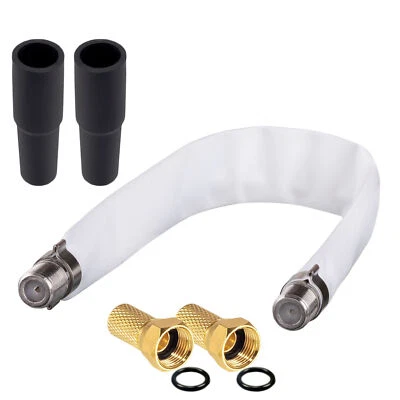 Fensterdurchführung Sat Antennenkabel Flachkabel Koaxial F-Stecker Gummitülle