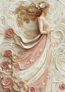 Aphrodite griechische Göttin der Liebe und Schönheit romantischer himmlischer Blumendruck y70 - Bild 1 von 1