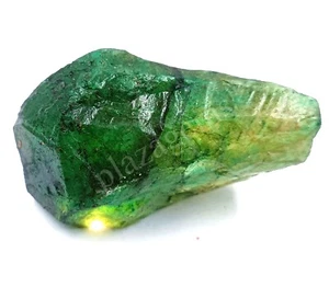 552.00 CT EGL Certified Green Emerald Natural DYED Rough Loose Gemstone 5ATS - Picture 1 of 9