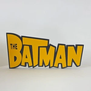 Batman 3D Free Standing printed Logo Sign, Wall Desk Shelf Art, Collectible - Picture 1 of 4