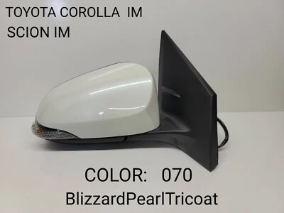 Se adapta a 16 iM 17-18 Corolla iM Pasajeros Espejo Plegable Lateral Señal Térmica Foto 1 de 4