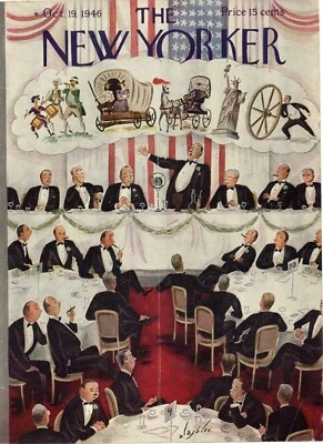 ORIGINAL COVER ON NEW YORKER MAGAZINE 19TH OCTOBER 1946  BY CONSTANTIN ALAJALOV - Image 1 of 2