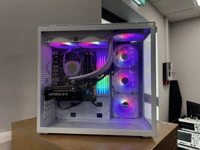 White Case Gaming RGB PC Computer i7 QUAD 16 GB 1TB SSD GTX 1660 Wifi Win 11 - Image 1 of 4