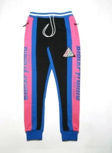 BLACK PYRAMID Joggers Uomo Vernice Strisce OHB Y4162061-BLK Nero (prezzo consigliato: $78) - Foto 1 di 2