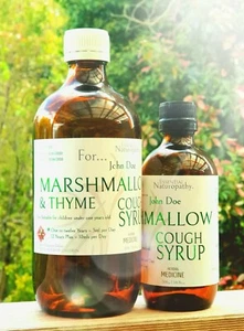 COUGH SYRUP - NATURAL - HERBAL LIQUID Marshmallow Root, Thyme & Manuka Honey - Picture 1 of 2
