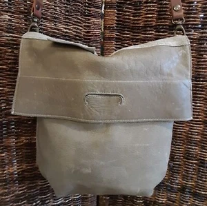 Bolso Bandolera Rosa Maseda Cuero Diseñador Verde Mensajero Hecho a Mano Lagenlook - Imagen 1 de 12