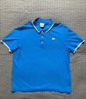 Lacoste Sport Shirt Adult XL Blue Polo Ultra Dry Collar Golf White Croc Logo 6