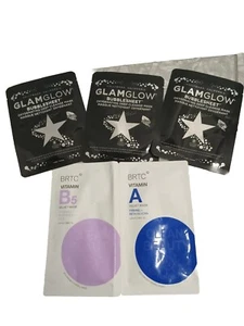 Glam Glow BubbleSheet Oxygenating Deep Cleanse Mask+BRTC Velvet Mask - Picture 1 of 5
